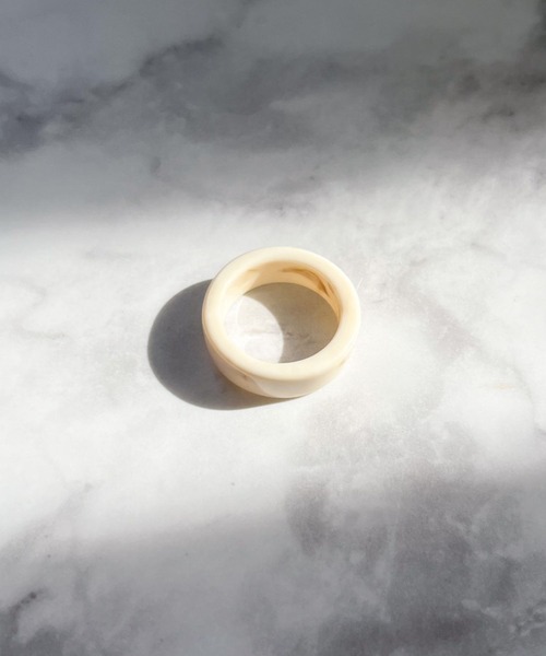 yu-ka（ユーカ）の「YU-KA:レトロリング retro ring（リング・レディース・ブラウン/ホワイト・FREE）」の2枚目の写真