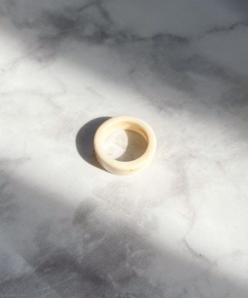 yu-ka（ユーカ）の「YU-KA:レトロリング retro ring（リング・レディース・ブラウン/ホワイト・FREE）」の3枚目の写真