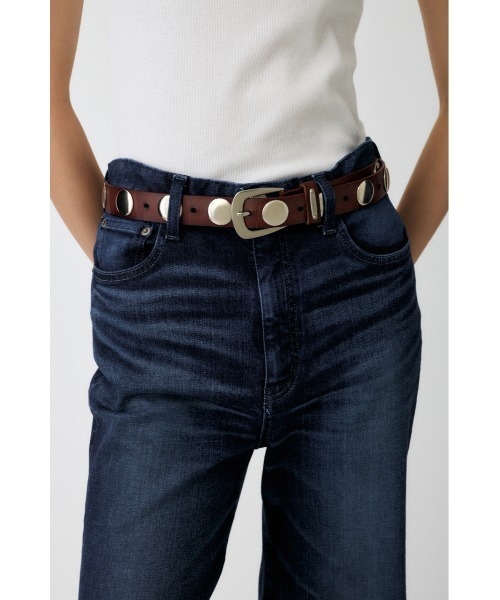 MOUSSY(マウジー)の「STUDS LEATHER ベルト(ベルト・レディース・ブラック/ブラウン・FREE)」の1枚目の写真