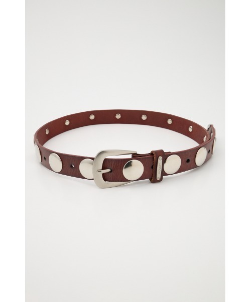 MOUSSY(マウジー)の「STUDS LEATHER ベルト(ベルト・レディース・ブラック/ブラウン・FREE)」の4枚目の写真