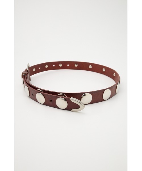 MOUSSY(マウジー)の「STUDS LEATHER ベルト(ベルト・レディース・ブラック/ブラウン・FREE)」の5枚目の写真