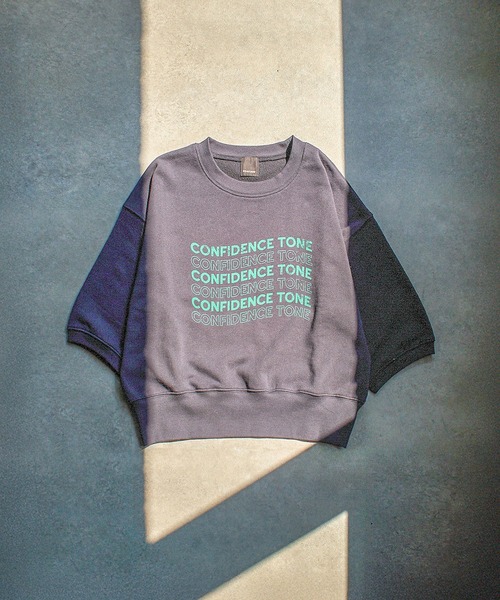 ROSE BUD（ローズバッド）の「SHORT LENGTH SWEAT TOP（スウェット・レディース・ピンク/ネイビー/オフホワイト・ONE SIZE）」の2枚目の写真