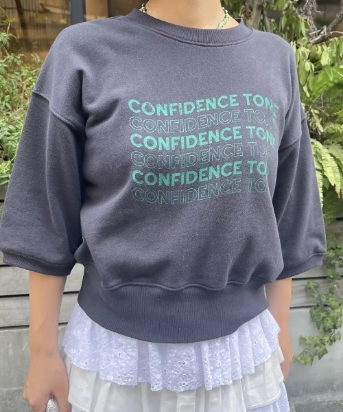 ROSE BUD（ローズバッド）の「SHORT LENGTH SWEAT TOP（スウェット・レディース・ピンク/ネイビー/オフホワイト・ONE SIZE）」の20枚目の写真