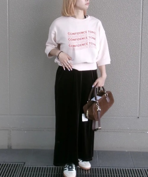 ROSE BUD（ローズバッド）の「SHORT LENGTH SWEAT TOP（スウェット・レディース・ピンク/ネイビー/オフホワイト・ONE SIZE）」の22枚目の写真