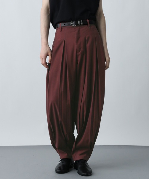 HARE(ハレ)の「【SET UP対応】YOSEバレルパンツ(HARE)(その他パンツ・メンズ・ブラック/グレー系その他/レッド・SMALL/MEDIUM)」の3枚目の写真