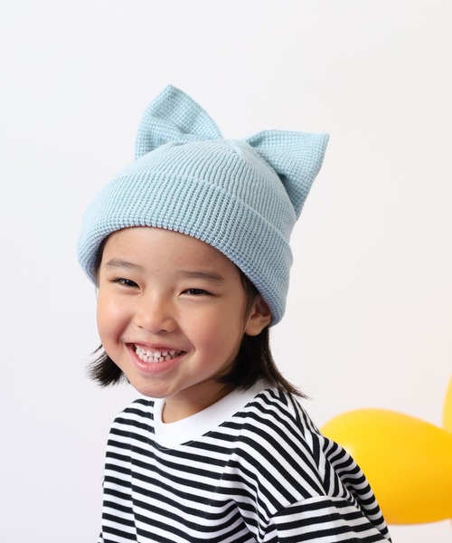 未使用トレゾア 別珍リボン付きグレーのニット帽 未使用トレゾア 別珍リボン付きグレーのニット帽 未使用トレゾア