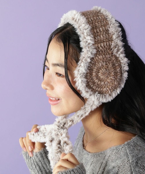 【新品未使用】VAUNDY ニット帽・イヤーマフ ふわふちイヤーマフ[tiny tiny(ティニーティニー)]（イヤーマフ