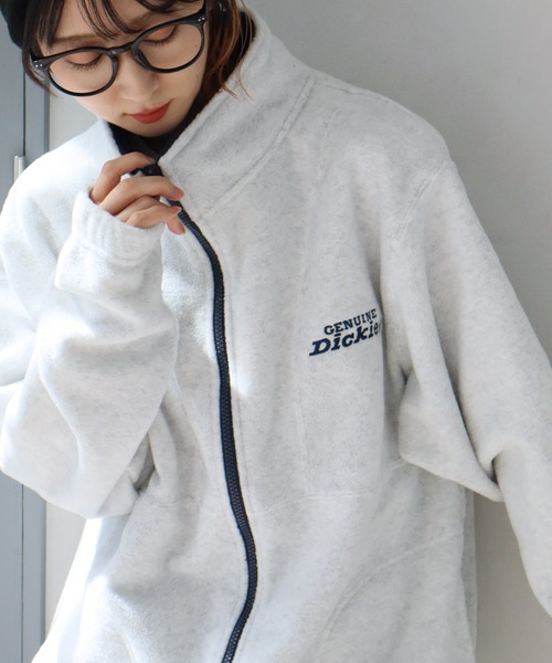 Dickies(ディッキーズ)の「【GENUINE DICKIES/ジェニュインディッキーズ】フリース ドロスト スタンドネック ジップアップブルゾン(ブルゾン・メンズ・スミクロ/ネイビー/グリーン/アッシュグレー・M/XL/L)」の8枚目の写真