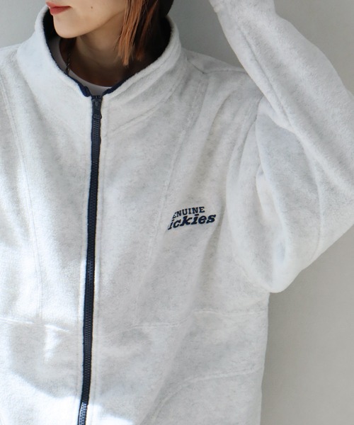 Dickies(ディッキーズ)の「【GENUINE DICKIES/ジェニュインディッキーズ】フリース ドロスト スタンドネック ジップアップブルゾン(ブルゾン・メンズ・スミクロ/ネイビー/グリーン/アッシュグレー・M/XL/L)」の9枚目の写真