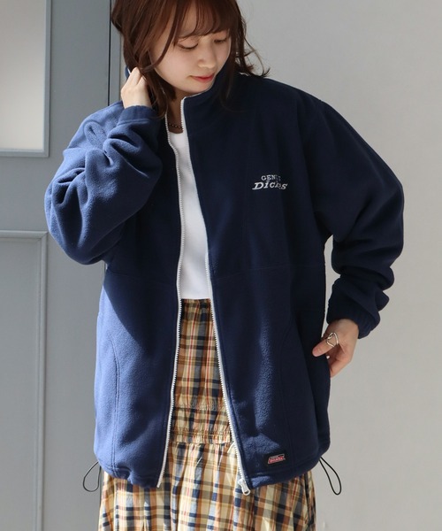 Dickies(ディッキーズ)の「【GENUINE DICKIES/ジェニュインディッキーズ】フリース ドロスト スタンドネック ジップアップブルゾン(ブルゾン・メンズ・スミクロ/ネイビー/グリーン/アッシュグレー・M/XL/L)」の13枚目の写真