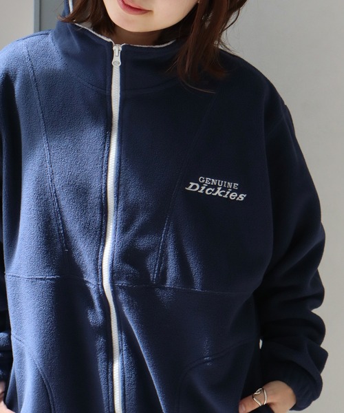 Dickies(ディッキーズ)の「【GENUINE DICKIES/ジェニュインディッキーズ】フリース ドロスト スタンドネック ジップアップブルゾン(ブルゾン・メンズ・スミクロ/ネイビー/グリーン/アッシュグレー・M/XL/L)」の15枚目の写真
