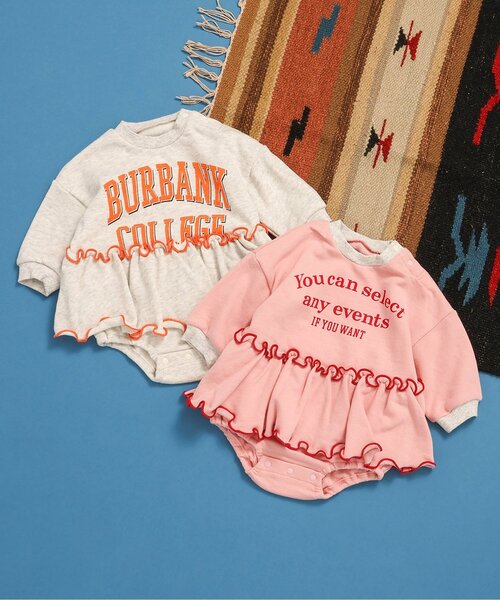 BREEZE（ブリーズ）の「【リンク】Girl'ｓカレッジボディオール（ロンパース・キッズ・アイボリー/ピンク・70/80）」の3枚目の写真