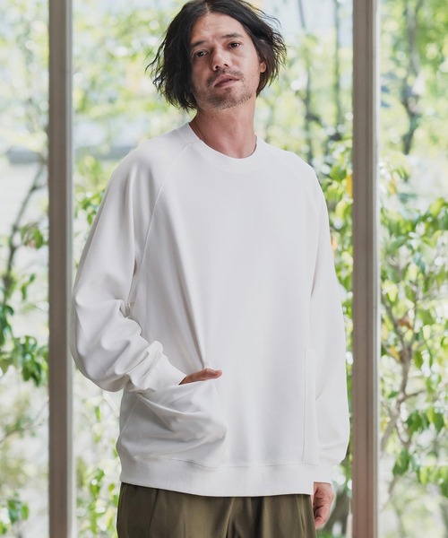 CAMBIO(カンビオ)の「mlt5433-サイドポケット鹿の子カットソー(Tシャツ/カットソー・メンズ・ホワイト/グレイッシュベージュ/ブラック・M/L/XL)」の8枚目の写真