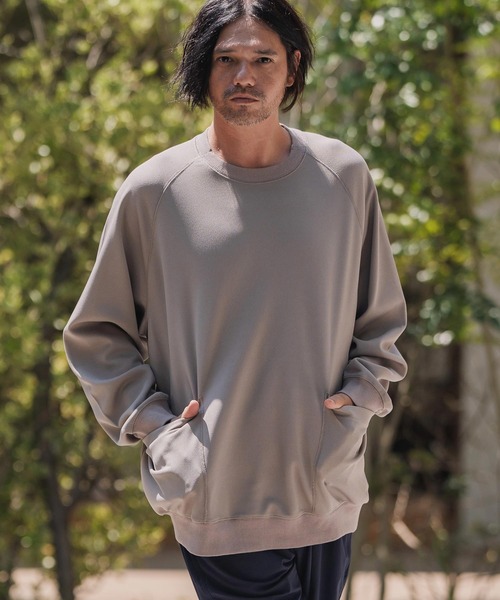 CAMBIO(カンビオ)の「mlt5433-サイドポケット鹿の子カットソー(Tシャツ/カットソー・メンズ・ホワイト/グレイッシュベージュ/ブラック・M/L/XL)」の13枚目の写真