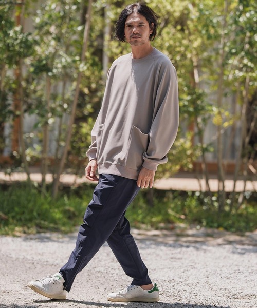 CAMBIO(カンビオ)の「mlt5433-サイドポケット鹿の子カットソー(Tシャツ/カットソー・メンズ・ホワイト/グレイッシュベージュ/ブラック・M/L/XL)」の16枚目の写真