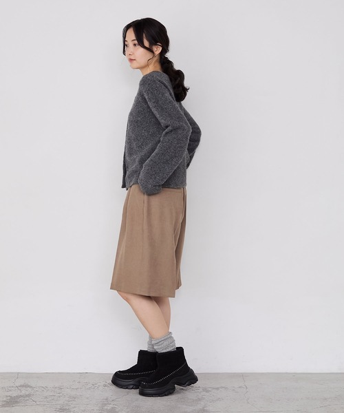 forksy.(フォルクシー)の「【forksy.】異素材MIXボリュームスニーカーソールショートブーツ(ブーツ・レディース・ホワイト系/ブラック・S/M/L)」の11枚目の写真