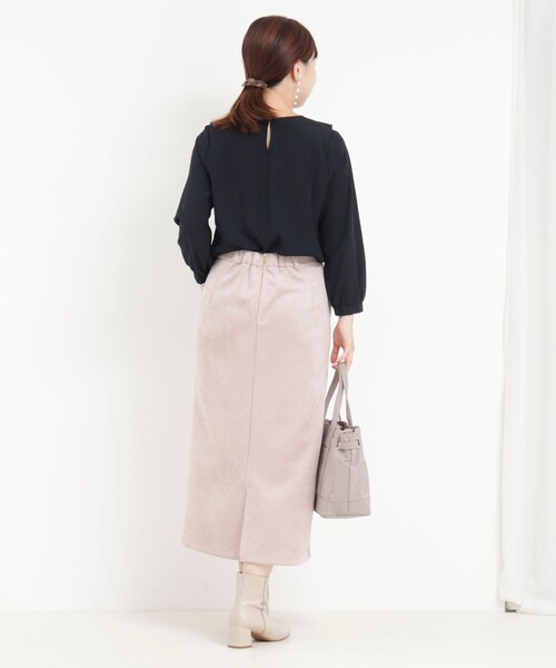 MICO COULIER（ミコクリエ）の「ジョーゼットフリルブラウス（シャツ/ブラウス・レディース・ホワイト系その他/ネイビー/モカ/ライトグレー・38）」の17枚目の写真