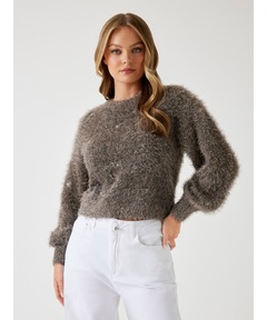 Long Sleeves Crew Neck Kira Lurex Mix Sweater