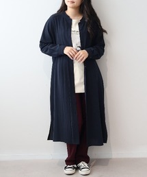 MB mint breeze（エムビーミントブリーズ）の「【L～5L 大きいサイズ】バンドカラーアシメプリーツワンピース（ワンピース）」