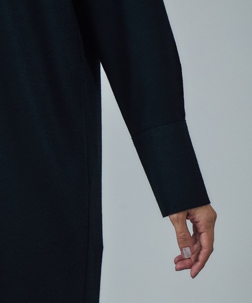 SALON adam et rope'（サロン アダム エ ロペ）の「ミルドジャージシャツワンピース（ワンピース・レディース・カーキ/ブラック・FREE）」の21枚目の写真