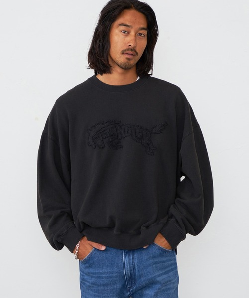 Lee(リー)の「Wrangler/ラングラー ユーズドパッチスウェット(スウェット・レディース・チャコールグレー/グレー・SMALL)」の2枚目の写真