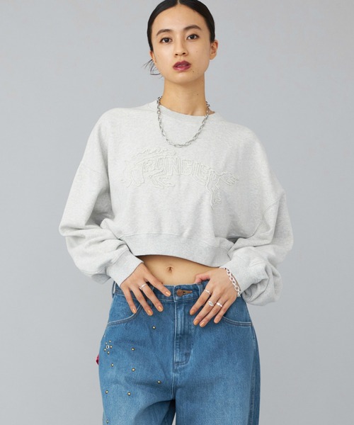 Lee(リー)の「Wrangler/ラングラー ユーズドパッチスウェット(スウェット・レディース・チャコールグレー/グレー・SMALL)」の16枚目の写真
