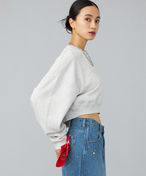 Lee(リー)の「Wrangler/ラングラー ユーズドパッチスウェット(スウェット・レディース・チャコールグレー/グレー・SMALL)」の14枚目の写真