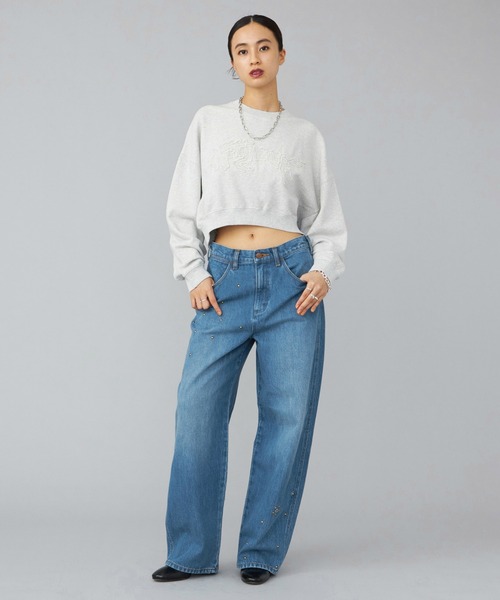 Lee(リー)の「Wrangler/ラングラー ユーズドパッチスウェット(スウェット・レディース・チャコールグレー/グレー・SMALL)」の7枚目の写真