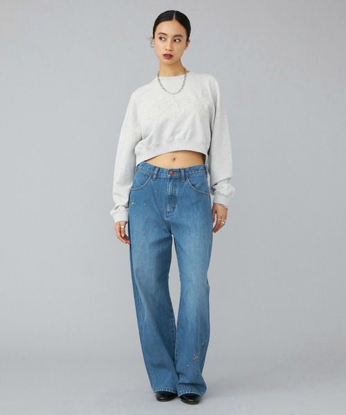 Lee(リー)の「Wrangler/ラングラー ユーズドパッチスウェット(スウェット・レディース・チャコールグレー/グレー・SMALL)」の6枚目の写真