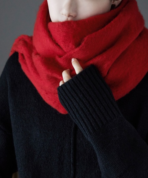 etoll.（エトル）の「フリンジシャギーボリュームマフラー（マフラー・レディース・ブラック/アイボリー/パープル/イエロー/ロイヤルブルー/グリーン/レッド・FREE）」の13枚目の写真