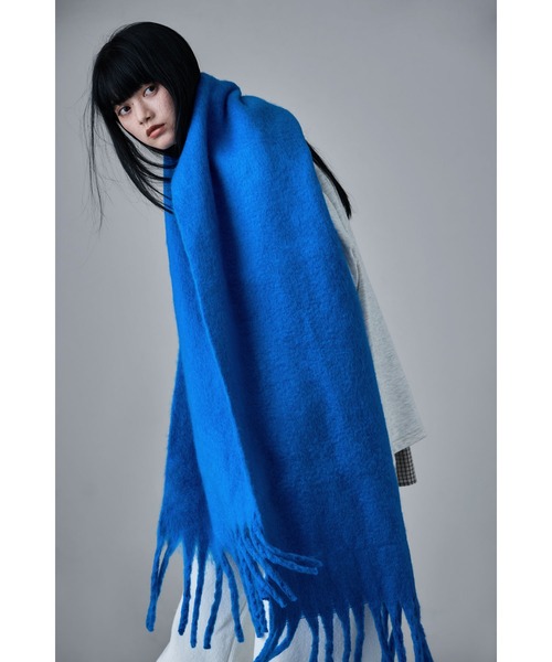 etoll.（エトル）の「フリンジシャギーボリュームマフラー（マフラー・レディース・ブラック/アイボリー/パープル/イエロー/ロイヤルブルー/グリーン/レッド・FREE）」の22枚目の写真