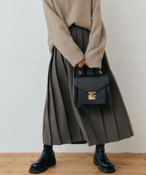 KALENO(カレノ)の「sickly pleats long skirt(スカート・レディース・グレー/ブラック/アイボリー・FREE)」の13枚目の写真