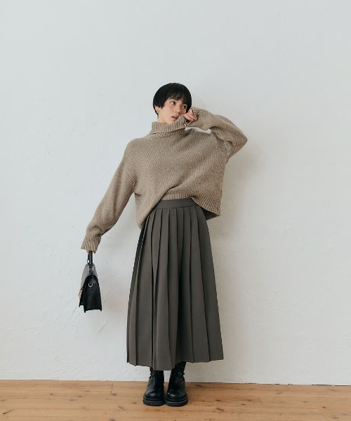 KALENO(カレノ)の「sickly pleats long skirt(スカート・レディース・グレー/ブラック/アイボリー・FREE)」の14枚目の写真