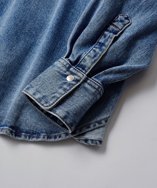 定価78,100円 マディソンブルー×レッドカード ウエスタンシャツ RED