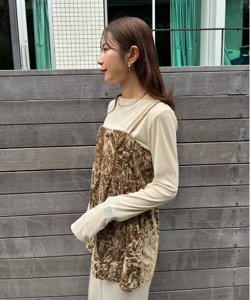 Sirin(シリン)の「【ZOZO限定】クラッシュベロアペプラムビスチェ(その他トップス・レディース・ブラウン/グレー・FREE)」の19枚目の写真
