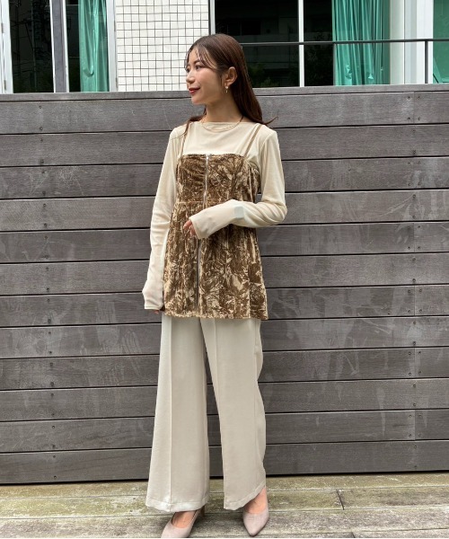 Sirin(シリン)の「【ZOZO限定】クラッシュベロアペプラムビスチェ(その他トップス・レディース・ブラウン/グレー・FREE)」の7枚目の写真