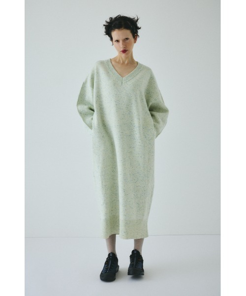 セール】V neck knit one piece Vネックニットワンピース（ワンピース