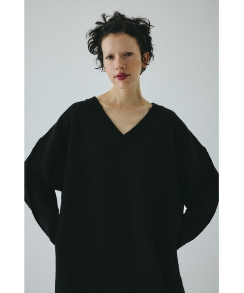 ★マメクロゴウチ　ニット　ロングワンピース　Ｖネック ☆マメクロゴウチ ニット ロングワンピース Vネック マメクロゴウチ