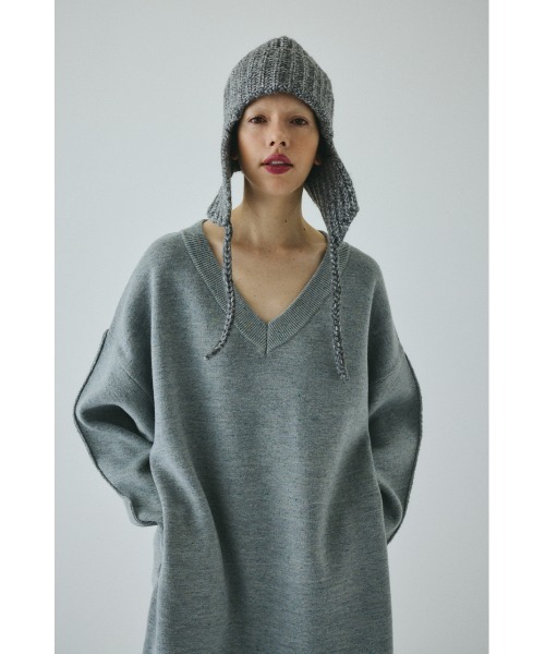 HeRIN.CYE(ヘリンドットサイ)の「V neck knit one piece Vネックニットワンピース(ワンピース・レディース・ブラック/グレー系その他/ホワイト系その他/パープル系その他・FREE)」の11枚目の写真