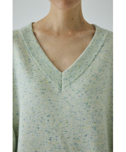 ヘリンドットサイ　ニットワンピース V neck knit one piece Vネックニットワンピース（ワンピース）｜HeRIN