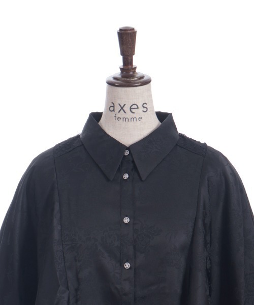 axes femme(アクシーズファム)の「ケープ風フレアジャカードブラウス(シャツ/ブラウス・レディース・ブラック/ホワイト/ネイビー・FREE)」の13枚目の写真