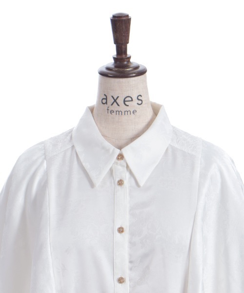 axes femme(アクシーズファム)の「ケープ風フレアジャカードブラウス(シャツ/ブラウス・レディース・ブラック/ホワイト/ネイビー・FREE)」の20枚目の写真
