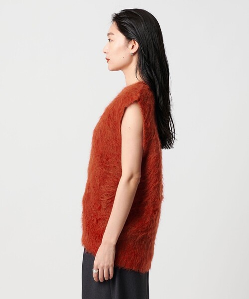 MARW UNITED ARROWS（マルゥ ユナイテッドアローズ）の「＜MARW UNITED ARROWS＞シャギー ニットベスト（ベスト・レディース・オレンジ/ブラック/ライトグレー・FREE）」の14枚目の写真