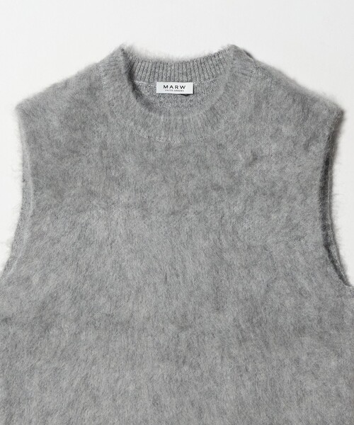 MARW UNITED ARROWS（マルゥ ユナイテッドアローズ）の「＜MARW UNITED ARROWS＞シャギー ニットベスト（ベスト・レディース・オレンジ/ブラック/ライトグレー・FREE）」の18枚目の写真