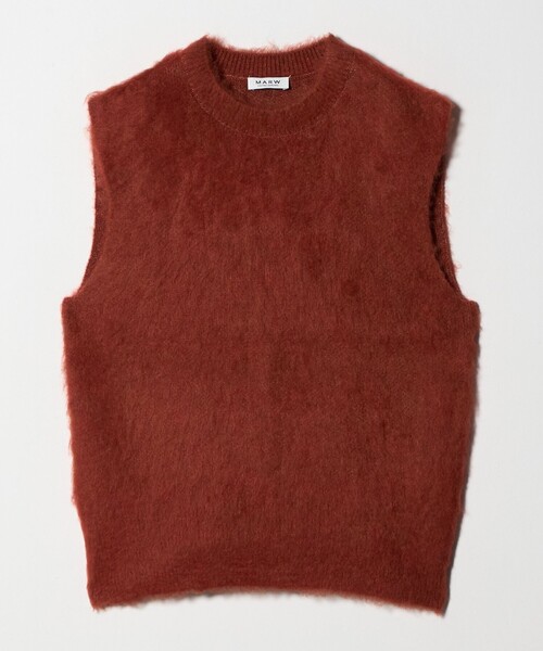 MARW UNITED ARROWS（マルゥ ユナイテッドアローズ）の「＜MARW UNITED ARROWS＞シャギー ニットベスト（ベスト・レディース・オレンジ/ブラック/ライトグレー・FREE）」の22枚目の写真