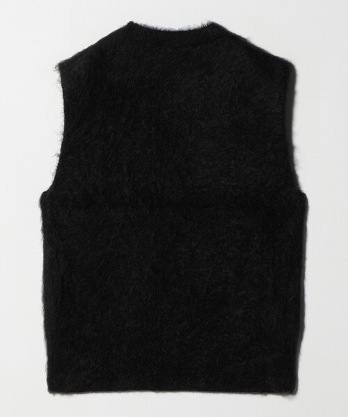最終値下げ＜MARW UNITED ARROWS＞シャギーニットベスト ブラック MARW UNITED ARROWS＞シャギー ニットベスト（ベスト）｜MARW UNITED