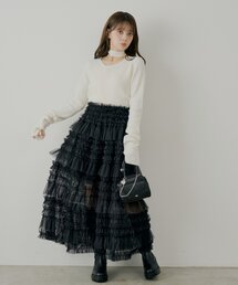 Chico（チコ）の「【SALON by Chico】ボリュームチュールスカート（スカート・レディース）」