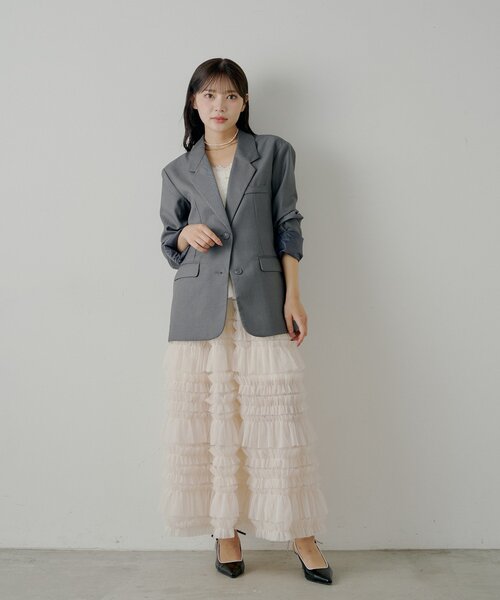 Chico（チコ）の「【SALON by Chico】ボリュームチュールスカート（スカート・レディース・チャコールグレー/アイボリー/ブラック・FREE）」の9枚目の写真