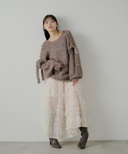 Chico（チコ）の「【SALON by Chico】ボリュームチュールスカート（スカート・レディース・チャコールグレー/アイボリー/ブラック・FREE）」の11枚目の写真