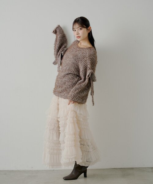 Chico（チコ）の「【SALON by Chico】ボリュームチュールスカート（スカート・レディース・チャコールグレー/アイボリー/ブラック・FREE）」の12枚目の写真